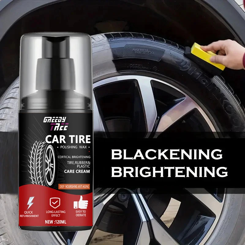 Pure Black Tire Wax – Rubber, Plastic & Leather Shine 120ml