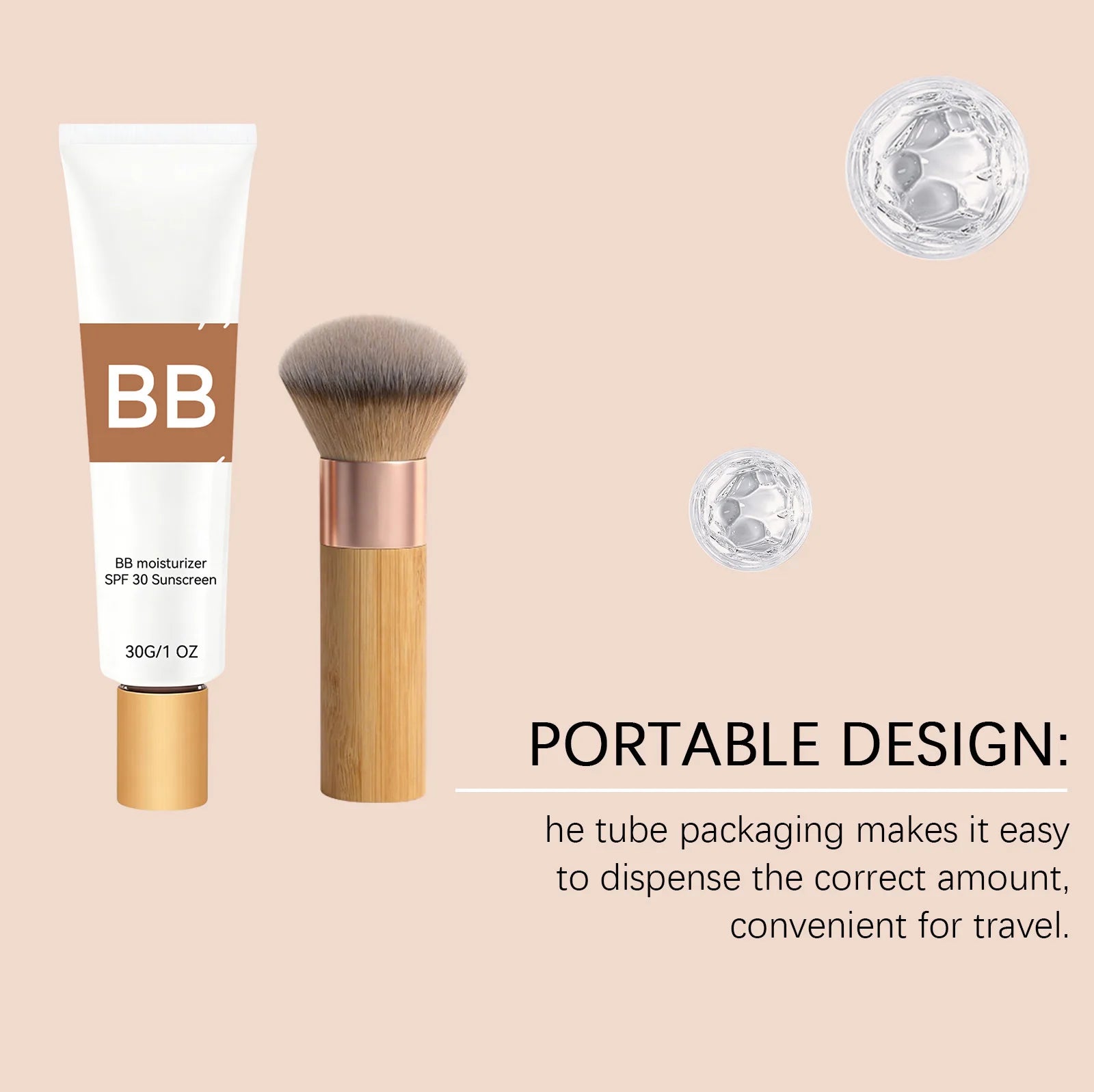 Sunscreen BB Cream Cover Face Fine Lines Prevent Sun Burn Brightening Skin Concealer Liquid Foundation Makeup Kit SPF 30 PA +++ Oasis Select