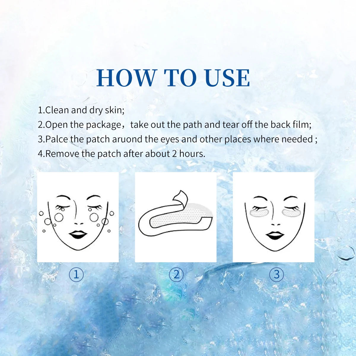 Hyaluronic Acid Microneedle Eye Patches – 3 Pairs, Hydrating