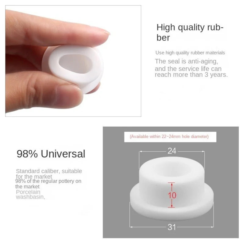 Wash Basin Overflow Ring Sewer Drain Cover Sink Seal Plug Bathtub Hole Insert Cap Rubber Stopper for Kitchen Bathroom Accessory Oasis Select