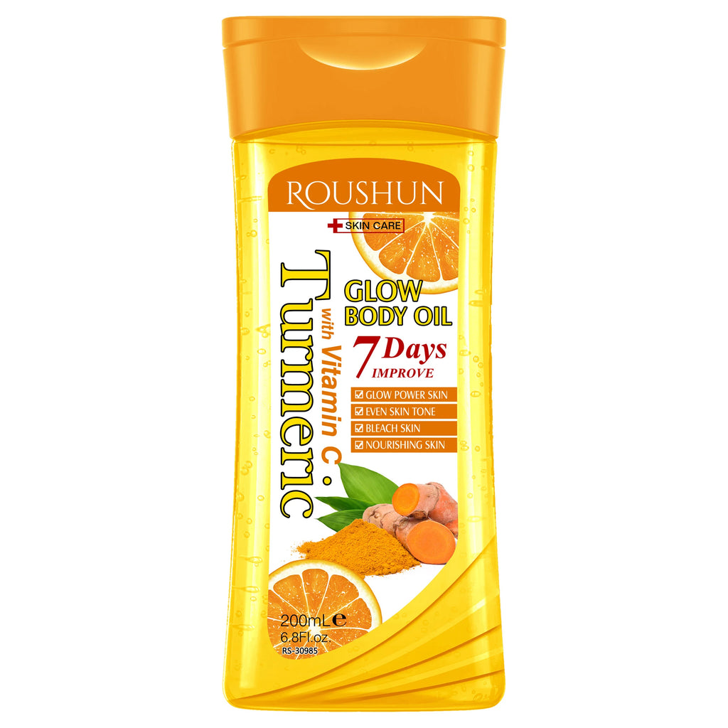 ROUSHUN Turmeric Vitamin C Body Oil 200ml – Moisturizing