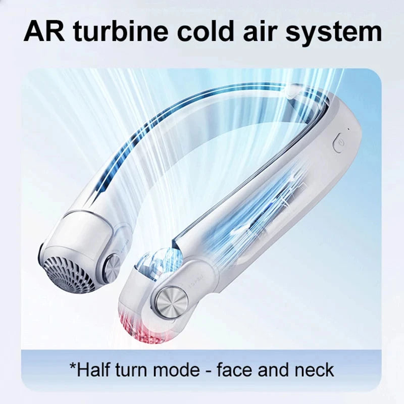 URGGU Bladeless Neck Fan USB Rechargeable Turbine Cooling