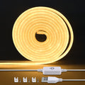 1m/2m/3m USB COB LED Strip 5V Neon Light Touch Sensor Swtich Dimmable Waterproof Flexible Tape for Kitchen Bedroom Cabinet Oasis Select Warm White USB DC5V 3m