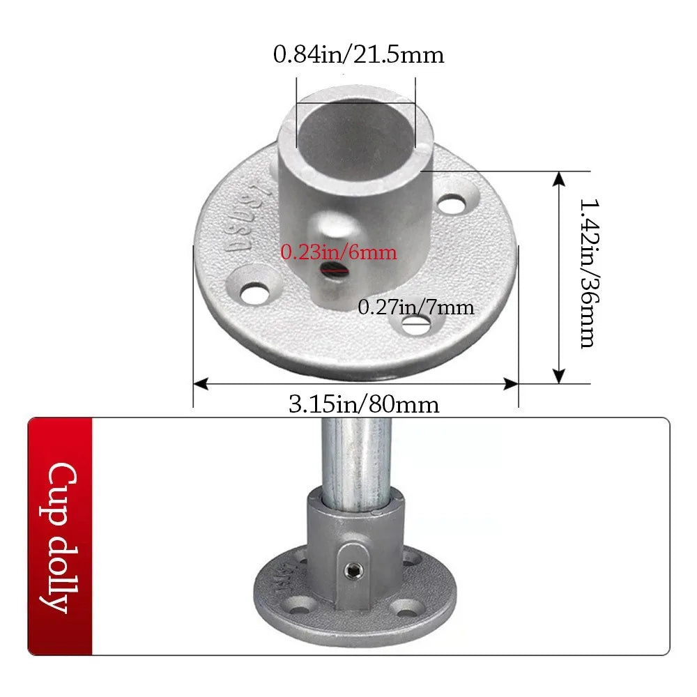 New 1\2''/3\4" Pipe Fitting Connector Aluminum Alloy Steel Fixed buckle Frame Fasteners DIY Corner Circular Pipe Connector pipes Oasis Select 1-2--- D