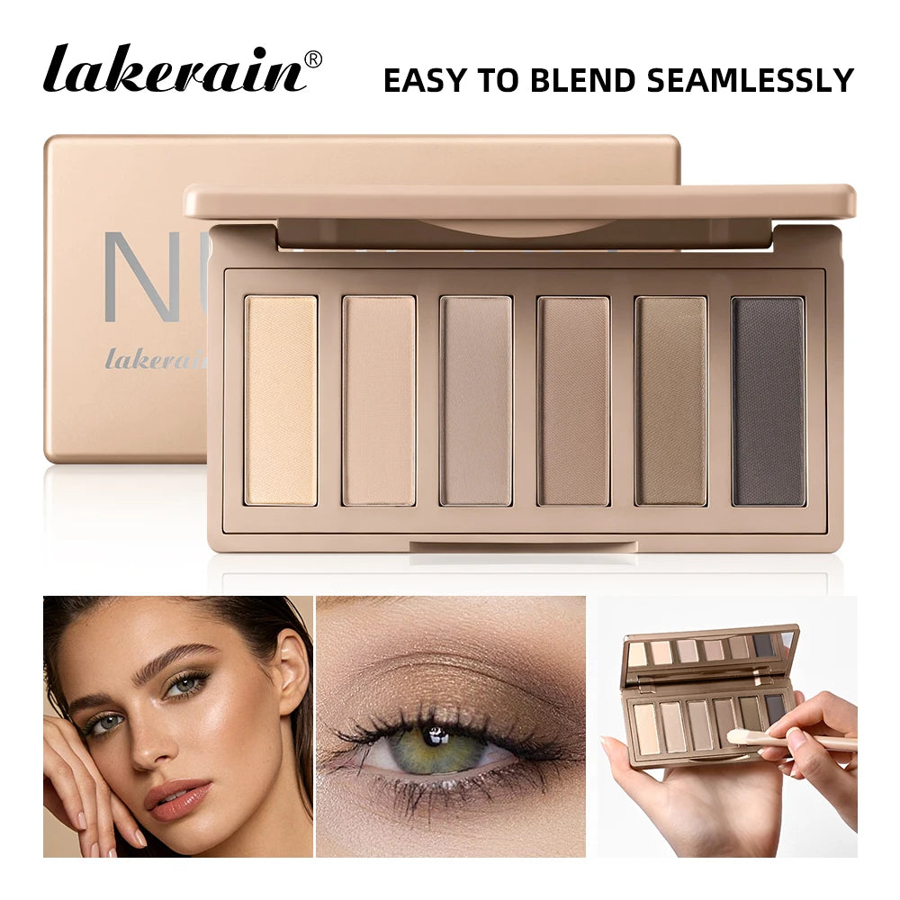 Lakerain Eyeshadow Palette Long-Lasting Eye Makeup Rich Pigment Neutral Shades Blendable Color Matte Nudes Eyeshadow Palette Oasis Select