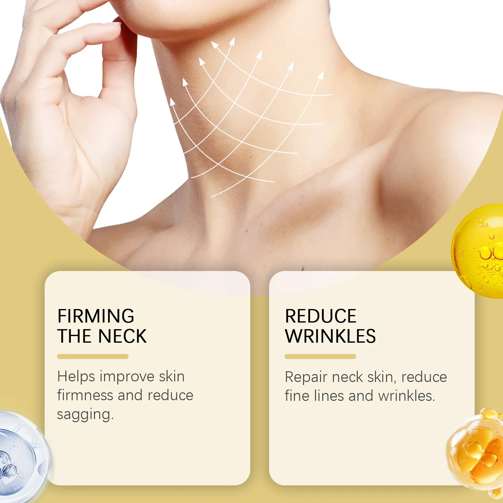 Jaysuing Neck Firming Roller Cream – Anti-Wrinkle & Double Chin Neck Firming Cream Oasis Select
