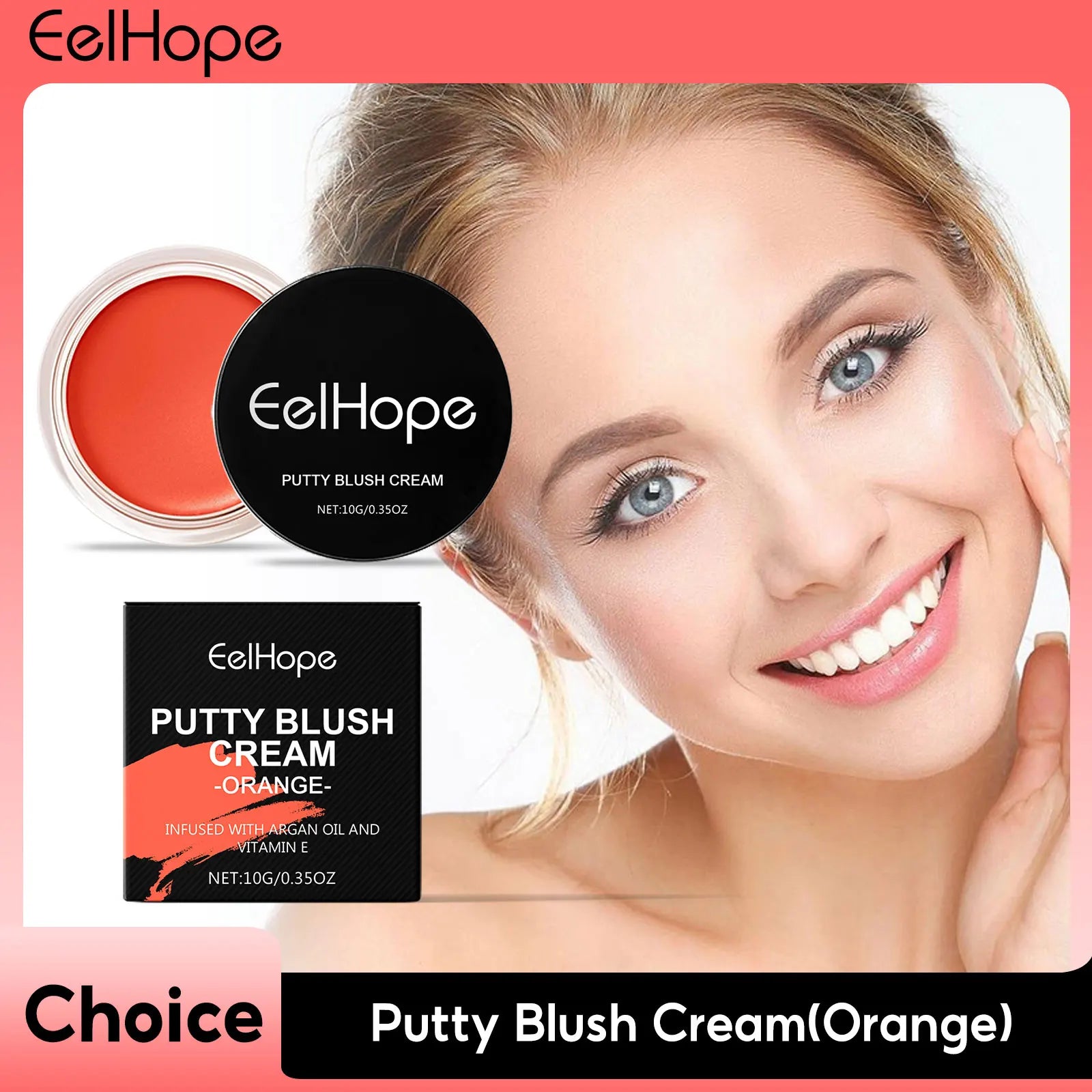 Orange Matte Face Blush Moisturize Smooth Natural Rouge Powder Oasis Select