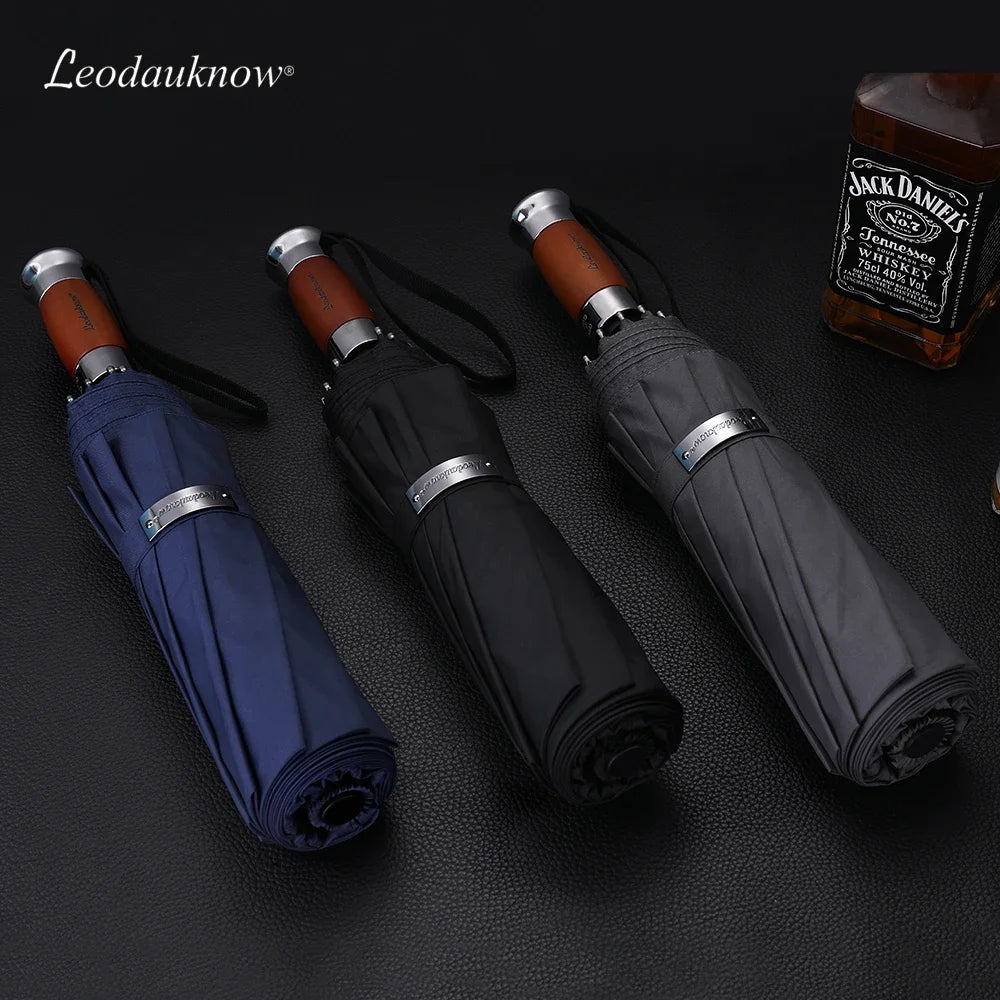 Genuine Brand Large Folding Umbrella Business Men Automatic Umbrellas Windproof Male Parasol Parasol Umbrella Oasis Select