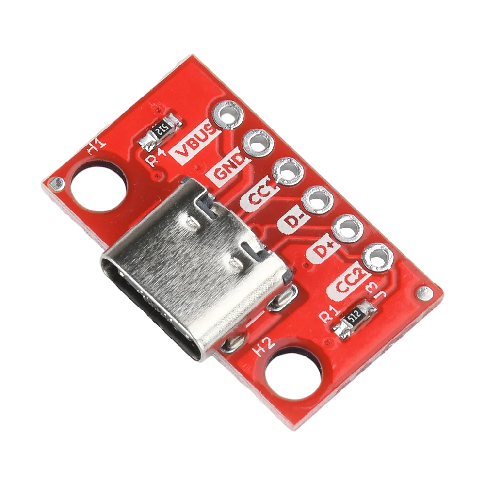 1-5PCS USB Type C Connector Board 3.1 Serial Basic Breakout Female Connector Breakout Board Red Adapter Board Oasis Select