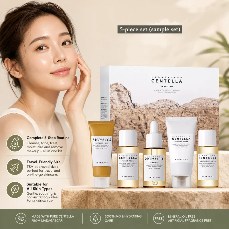 SKIN1004 Korean Centella Travel Kit – 5-Piece Mini Skincare Set
