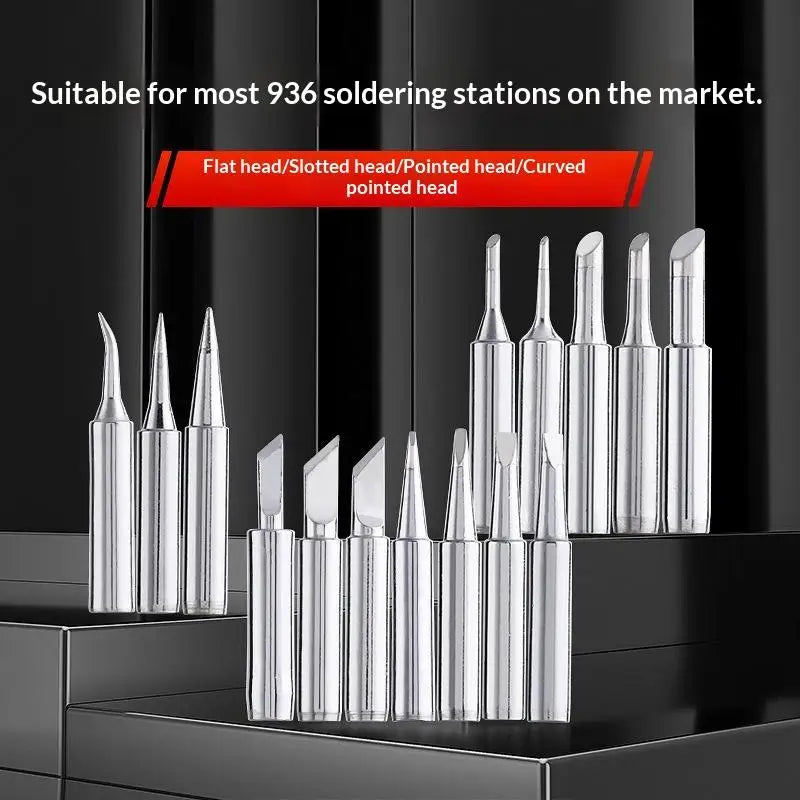5/10Pcs 900M-T Soldering Iron Tips Set Pure Copper Replacement Solder Tips for DIY Electronic Repair Oasis Select