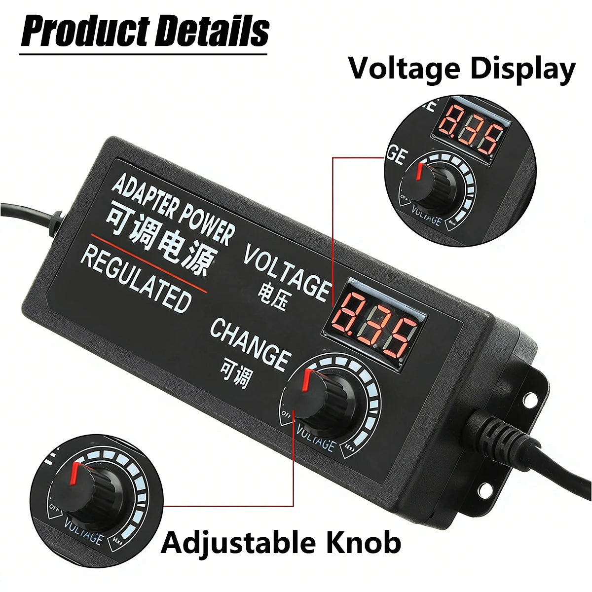 Power Supply Adjustable 3V 5V 9V 12V 24V 36V Power Supply Adapter Transformer AC 220V 110V TO DC 3V 12V 24V For LED Strip Light Oasis Select