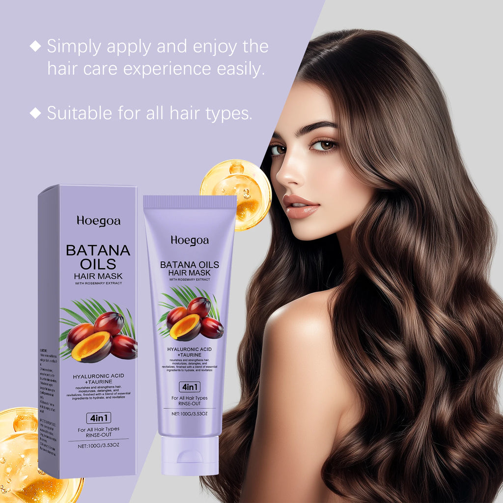 Batana Oil Hair Mask Straightening Hair Anti Loss Deep Nourish Smoothing Repair Damaged Split Hair Growth Dense Hair Conditioner Oasis Select