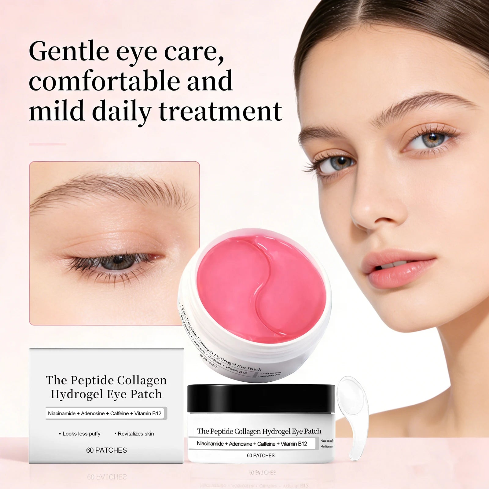 Peptide Collagen Eye Patch Reduce Wrinkles Dark Circles Removal Firming and Lifting Nourishing Nicotinamide Eye Skin Care 60PCS Oasis Select