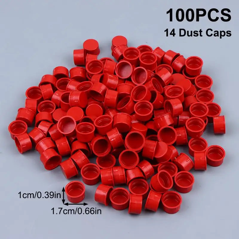 100pcs Random Color M12 M14 M16 M18 Common Rail Injector Connect Joint Dust Cap Oil Tube Pipe Plug Oasis Select A2