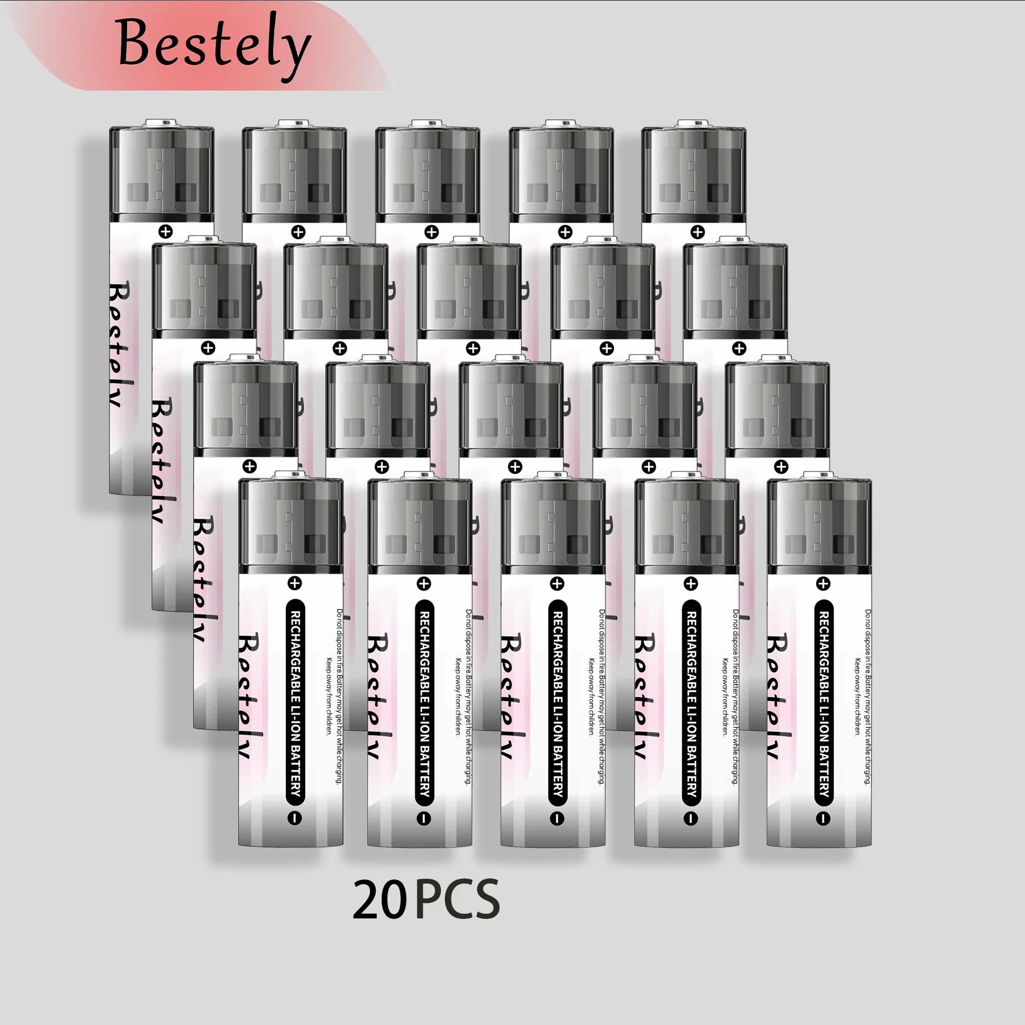2025 New 1.5v Rechargeable Lithium AA Battery, High capacity 5800mAh USB Li-ion AA Battery,1.5h fast charging and long lasting Oasis Select 20 pcs Batteries