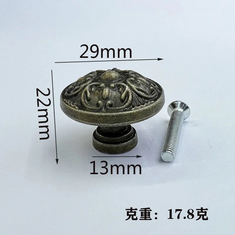 Antique Style Pull Handles Bronze Tone Retro Alloy Kitchen Drawer Cabinet Door Knobs Furniture Hardware Fittings