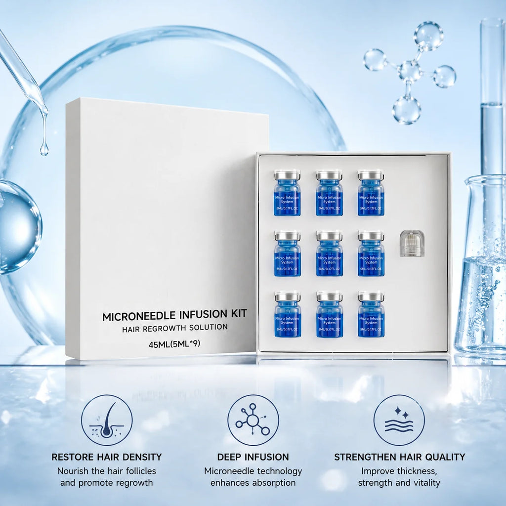 Microneedle Hair Regrowth Kit Solution Scalp Nourishing Serum For Hair Health Maintenance Needle Head Use Scalp Care Kit Oasis Select