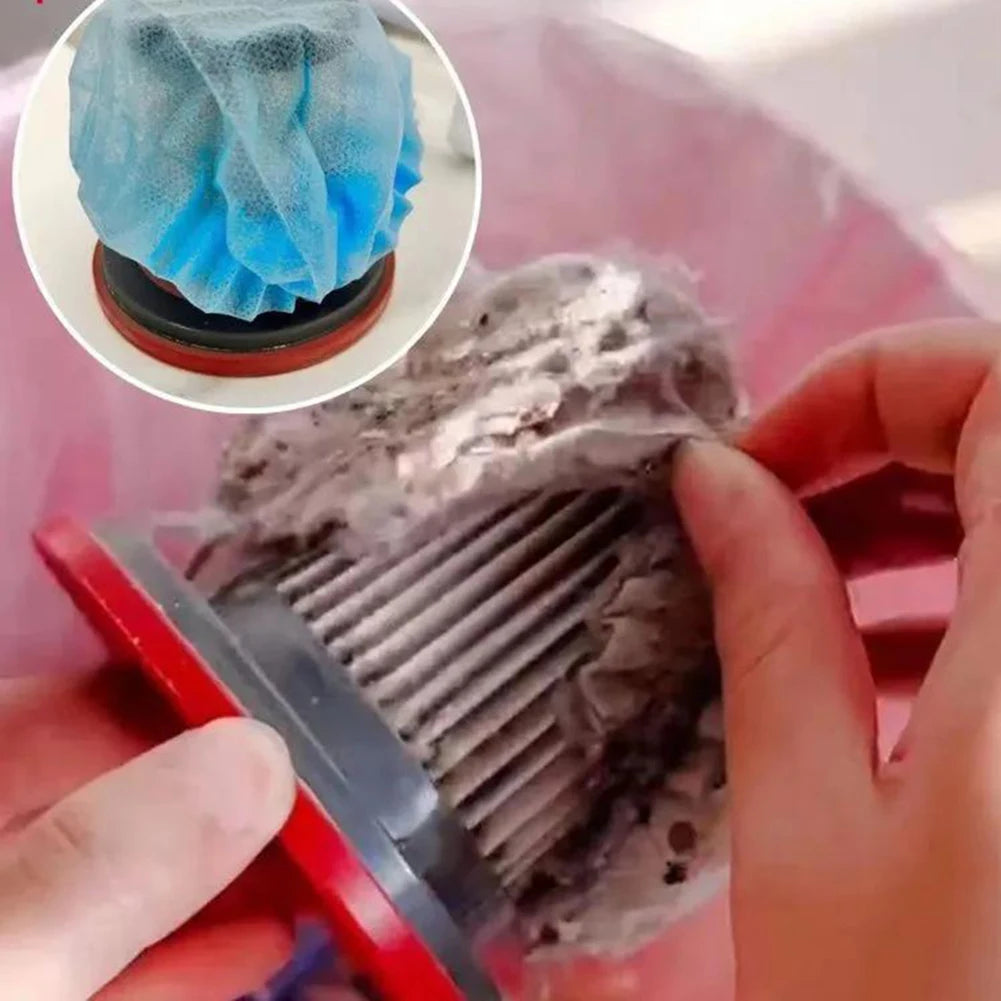 100PCS Blue Nonwoven Fabric Filter Cover For Vacuum Cleaner Dust Proof Breathable Mesh Replacement Parts Home Cleaning Supplies Oasis Select