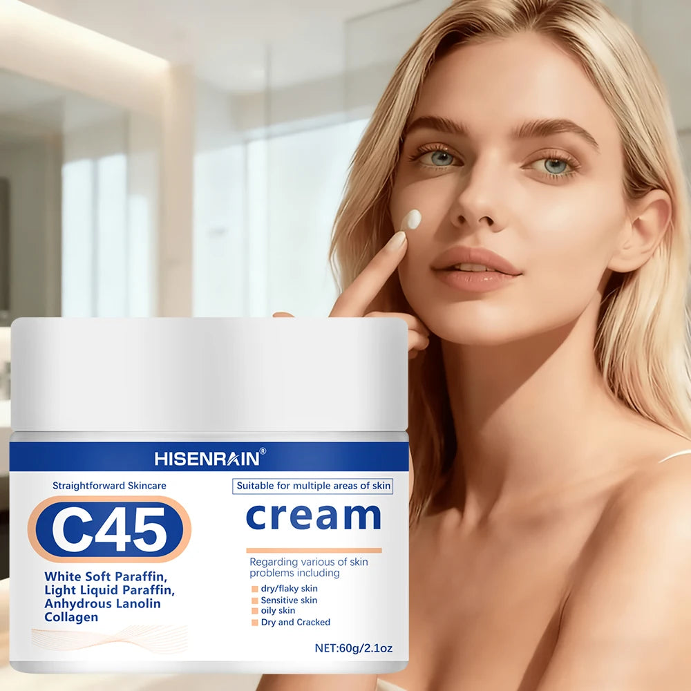 HISENRAIN Squalane & Hyaluronic Acid Face Cream | 72Hr Hydration Face Moisturizer Cream Oasis Select