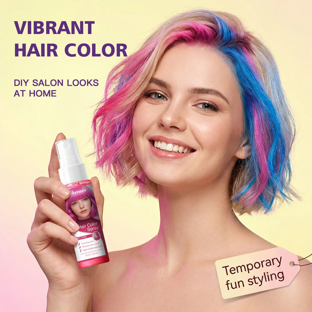 Washable Temporary Hair Color Spray One-Time Instant Hair Dye DIY Hair Chalk Multi Color Hair Styling Tool For Party Cosplay Sta Oasis Select