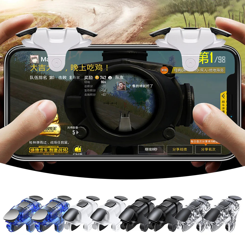 Mobile Gaming Triggers 4/6 Finger Shooting Buttons for PUBG (2pc)