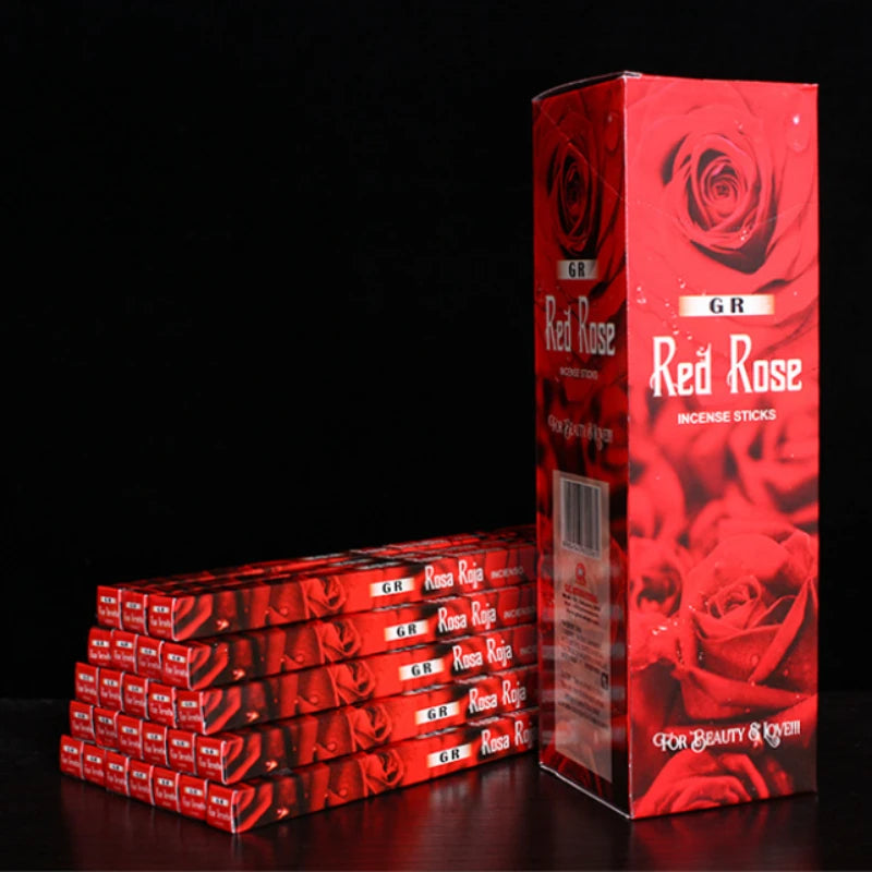 GR 25 Small Boxes India Red Rose Incense Sandal Meditation Call Money Collection Incense Sticks Office Teahouse Home Fragrance Oasis Select