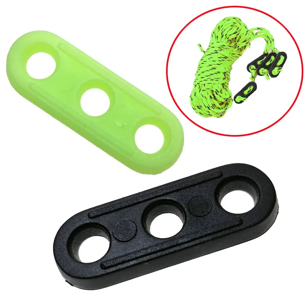 10-70Pcs Luminous Tent Guyline Runners Sliders Camping Awning Guy Line Rope Tensioners Oasis Select