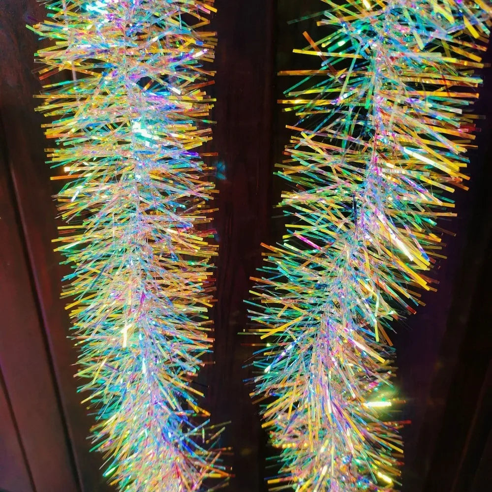 2M Colorful Tinsel Garland Strip – Christmas & Party Décor