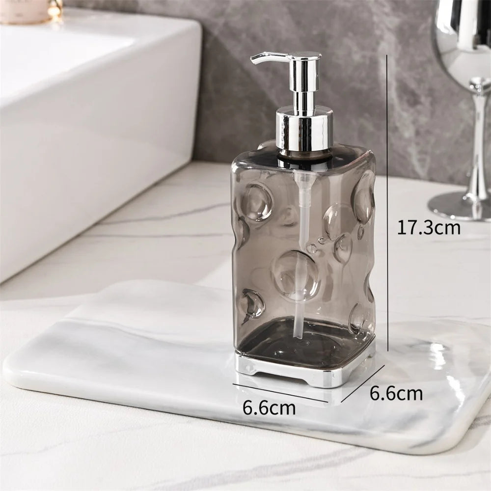 550ml Cheese Pattern Refillable Pump Dispenser Bottle