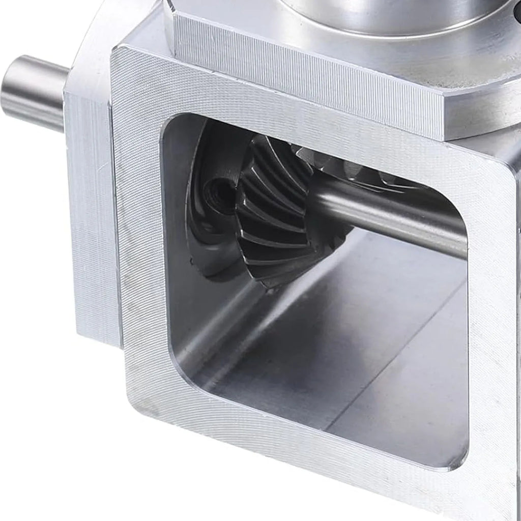 New Gear-Box 90 Degree Right Angle Bevel Gear-Box 1:1 Single Output Shaft 1 Module 20 Teeth Bevel Gear Aluminum Frame Oasis Select