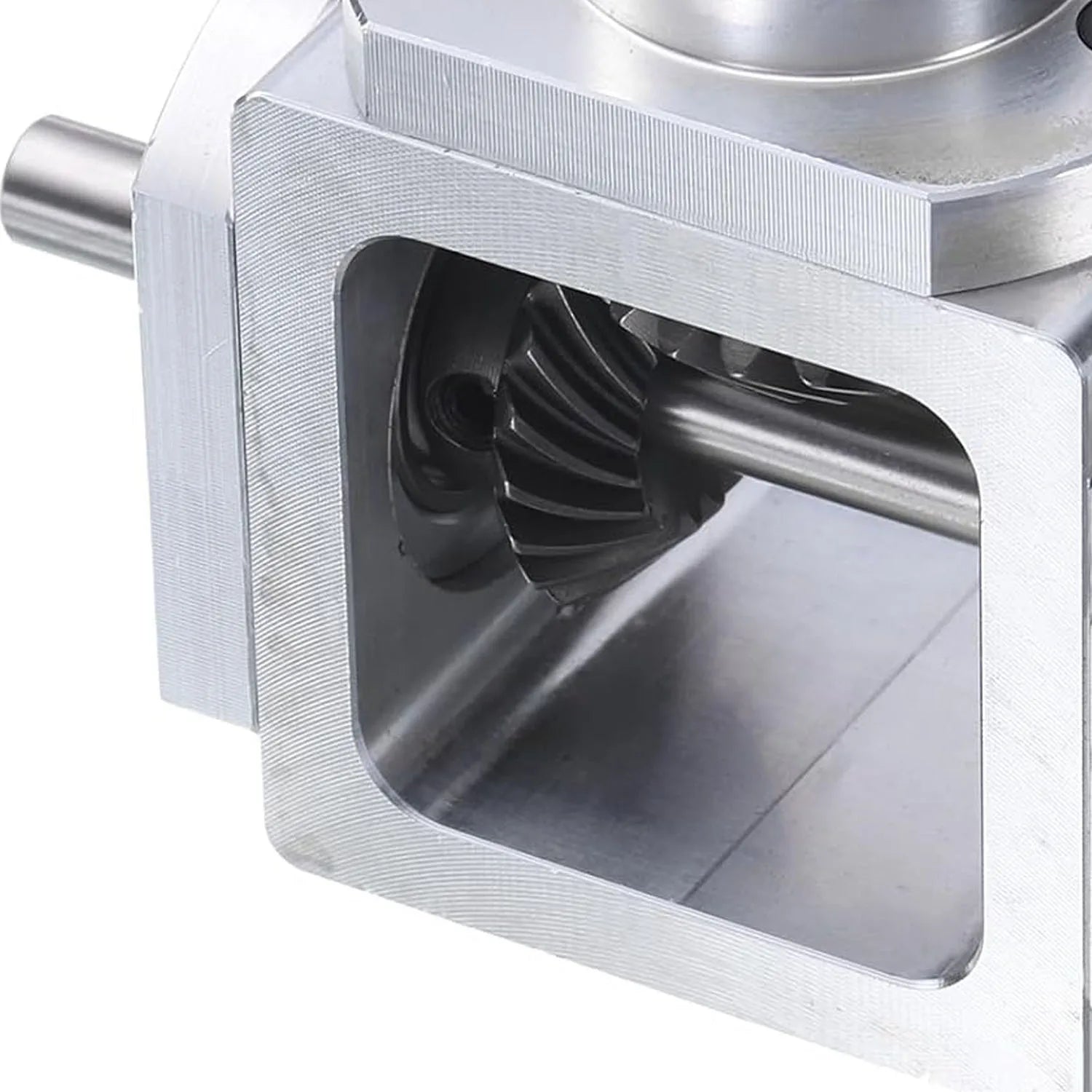 New Gear-Box 90 Degree Right Angle Bevel Gear-Box 1:1 Single Output Shaft 1 Module 20 Teeth Bevel Gear Aluminum Frame Oasis Select