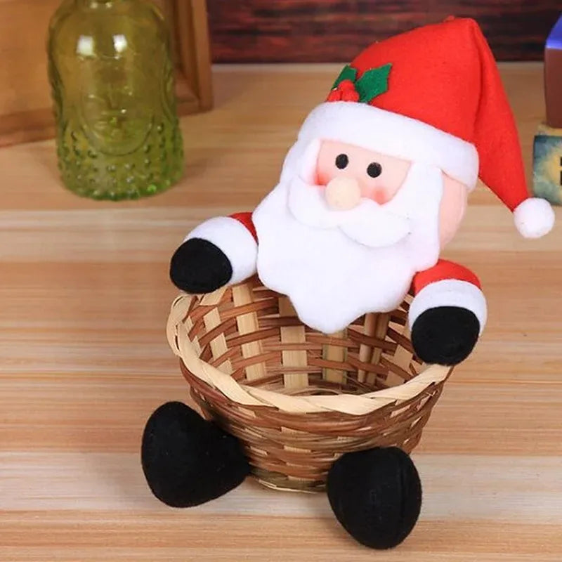 Christmas Decoration Small Candy Box Christmas Decoration Candy Basket Christmas Tabletop Decoration Children Candy Basket Oasis Select