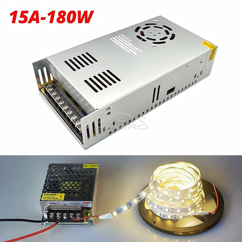 DC 12V Switching Power Supply Adapter for LED Strip Lights