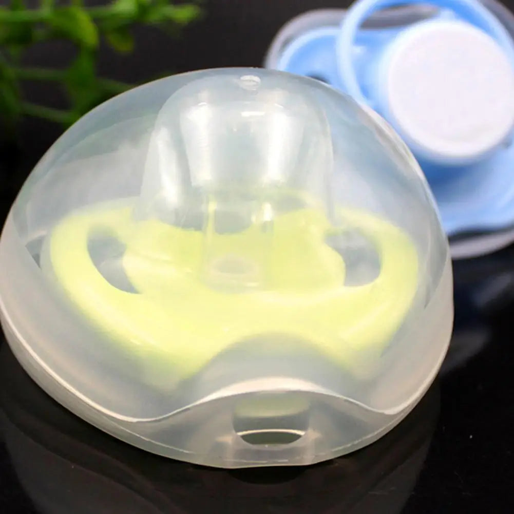 Pacifier Cover 3 Pieces Pacifier Container Holder Case Lightweight Transparent Baby Soother Container Carrier for Boys Girls Oasis Select