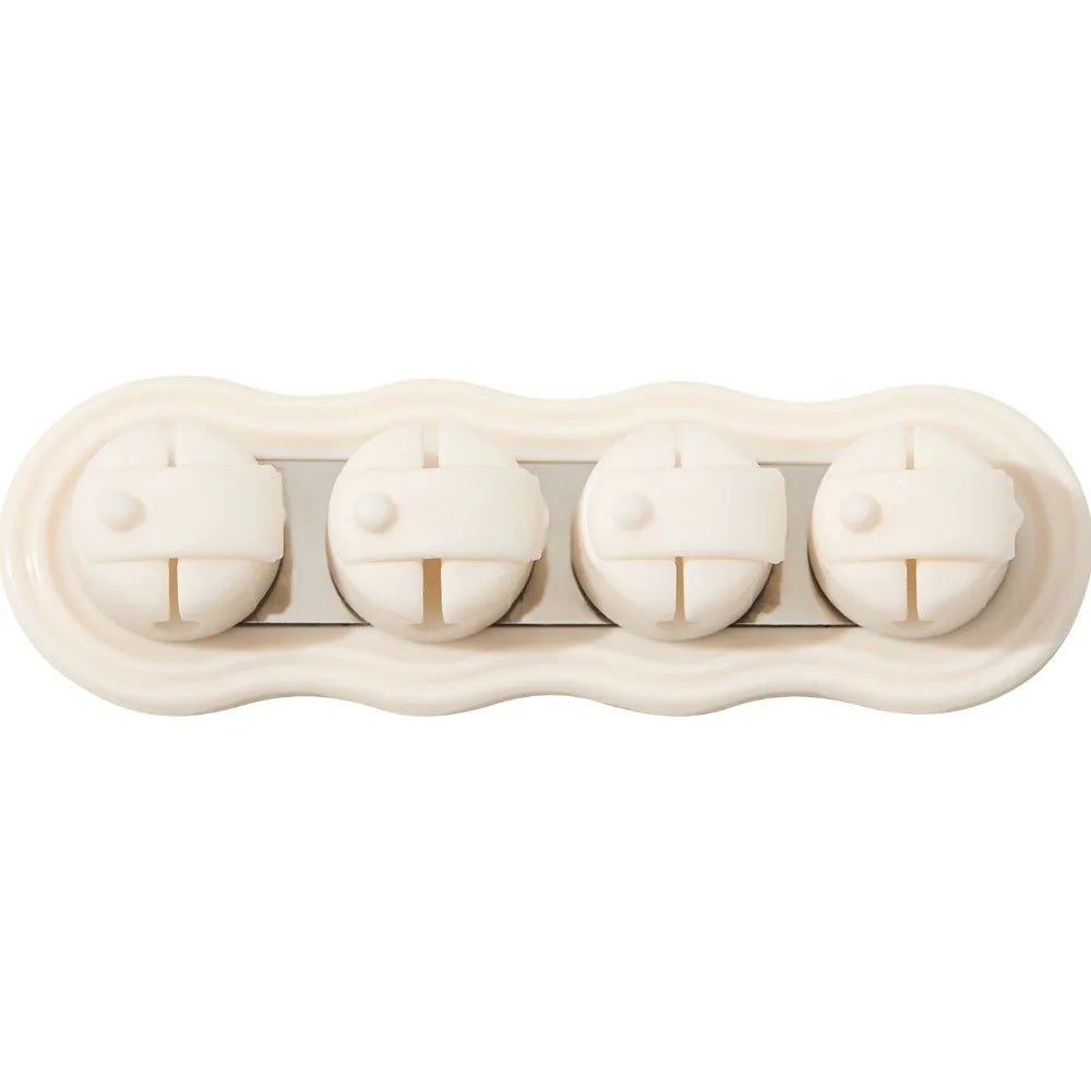 Self-Adhesive Multi Cord Holder Reserved Wire Slots Built-in Magnet Wire Management Clips Powerful Magnet Slim Lightweight Oasis Select Cream White