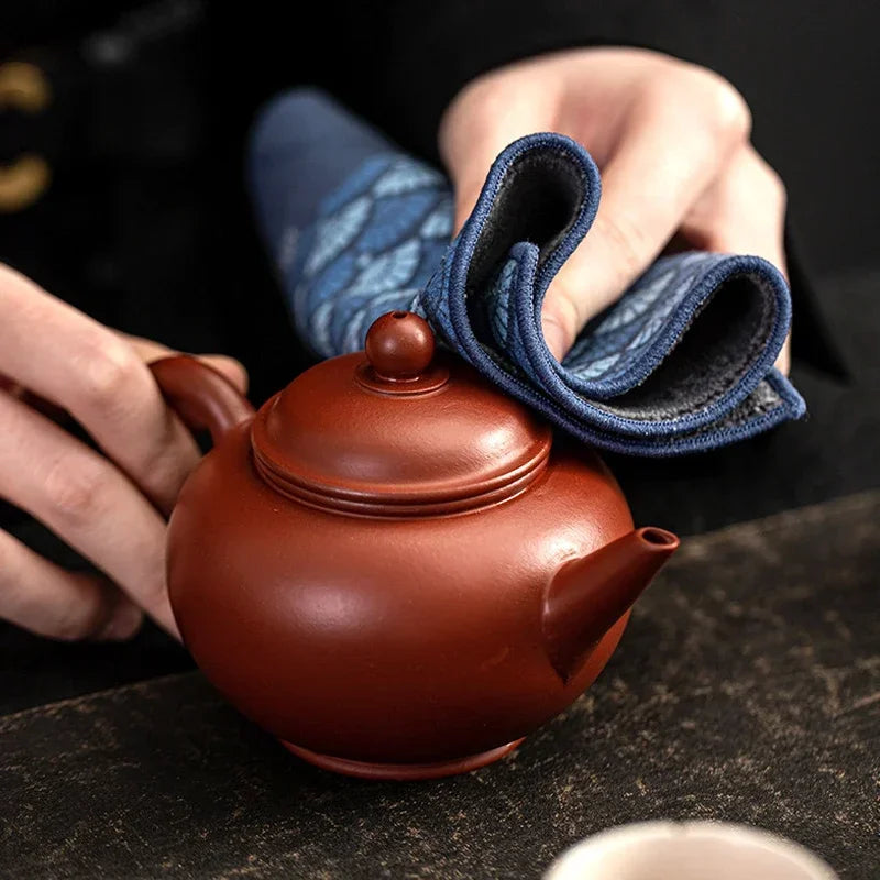 Cotton Tea Towel Strong Absorben Kung Fu Tea Set Accessories Thickened Table Cleaning Cloth Suede Tea Cloth Household Hand Towel Oasis Select