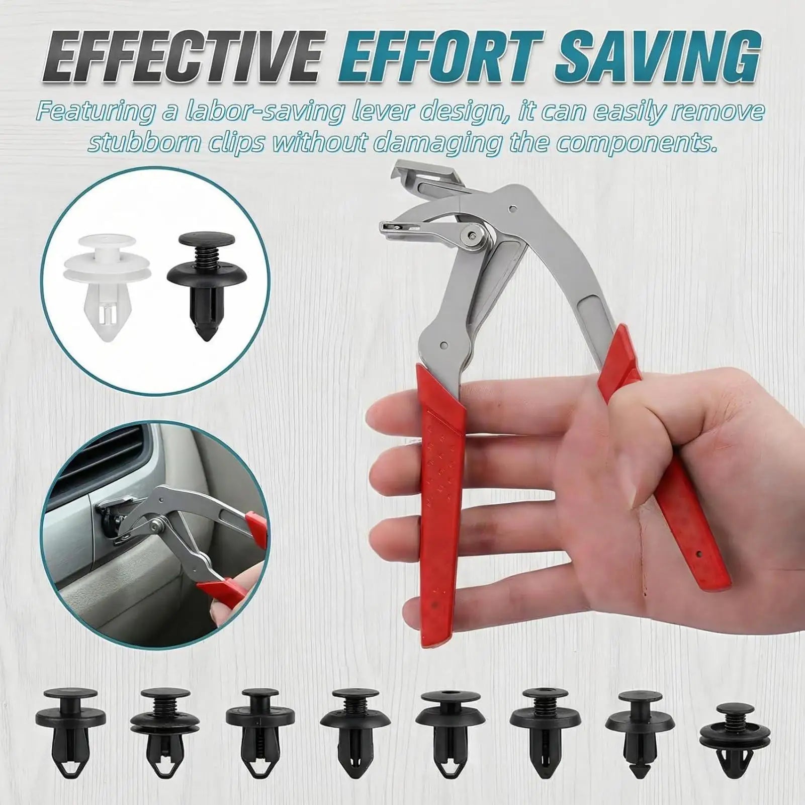 Clip Pliers Removal Tool Ergonomic Non-Slip Automotive Pliers Automotive Clip Removal Tool for DIY Auto Vehicle Maintenance Oasis Select