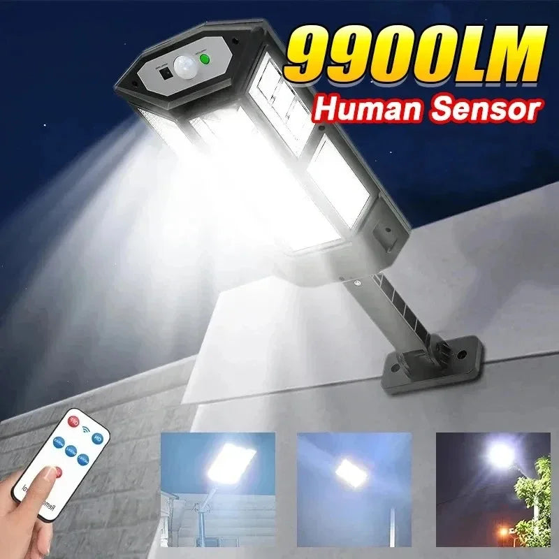 9900LM Solar Outdoor LED Light | Motion Sensor IP65 4 Modes