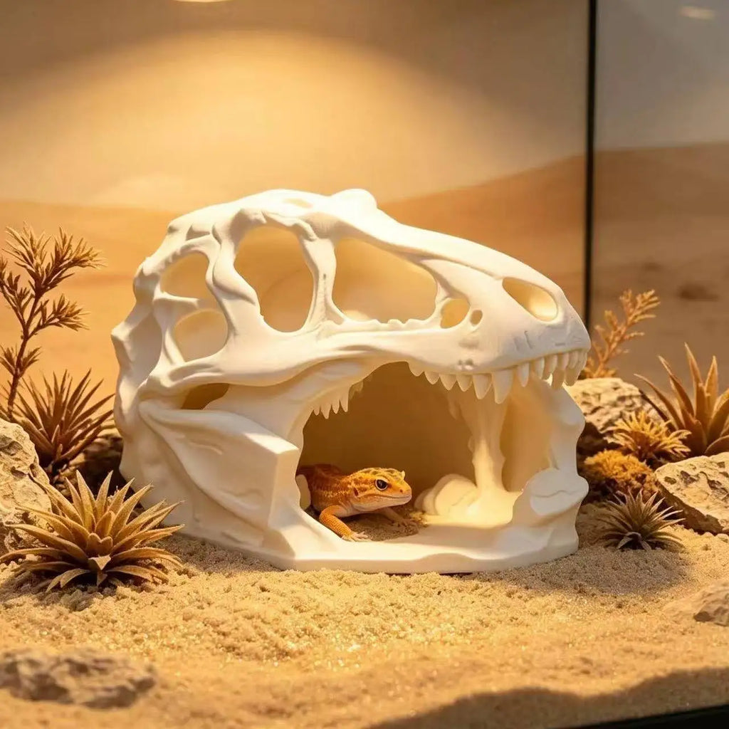 Reptile Cave Hideout Shelter Climbing Pet House Aquarium Tank Landscape Fish Tank Decor for Lizard Snake Tortoise Small Fish Oasis Select 10x8.6x8cm
