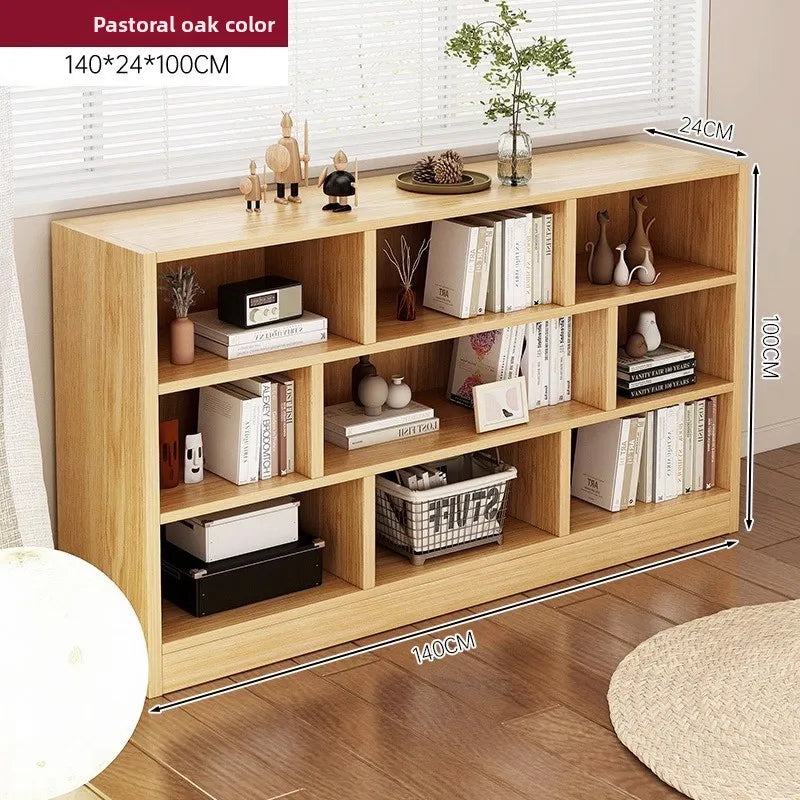 Bookshelf Bookcase Floor Shelf Home Living Room Study Combination Locker Bedroom Low Cabinet Oasis Select Pastoral 140-100