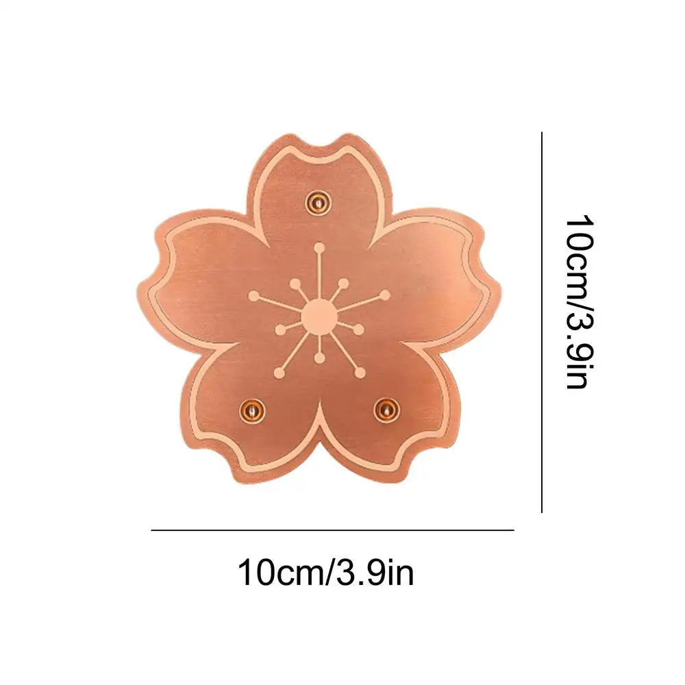 Bird Bath Copper Disk Copper Purification Cleaner with Triple-Point Support All-Season Birdbath Bowl Cleaner Plate for Nature Oasis Select Copper