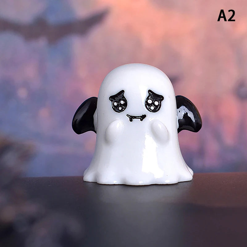 Halloween Micro Landscape Miniature Figurines Cute Pumpkin Ghost Vampire Decoration Resin Craft Mini Fairy Garden Ornaments Oasis Select A2