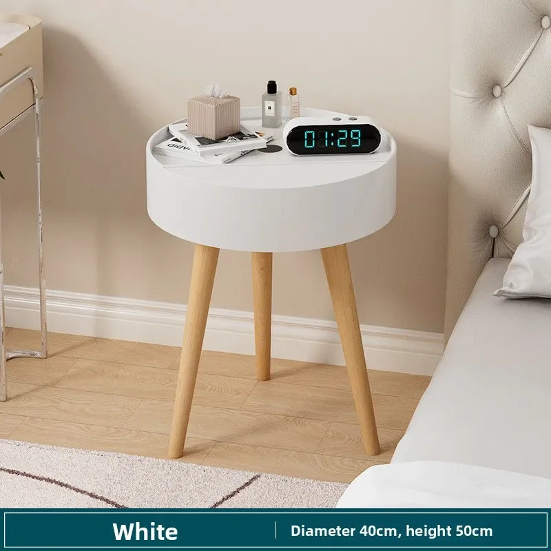 Multi-functional Nordic small round table coffee table sofa side balcony bedroom simple round small coffee table Durable Oasis Select