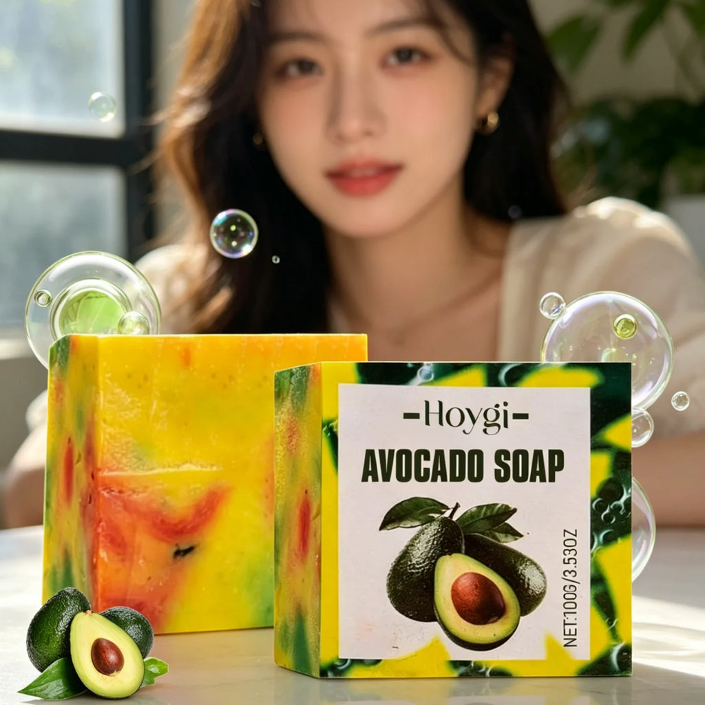 Hoygi Avocado Soap Even Skin Tone Brightening Skin Nourishing Moisture Lock Softening Skin Repairing Natural Handmade Soap 100g Oasis Select