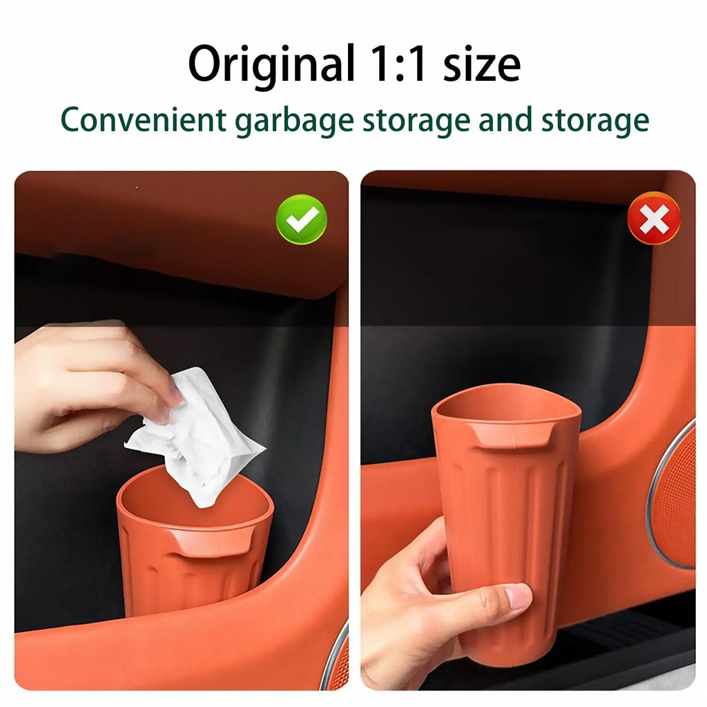 Car Trash Bin Can Mini Auto Dust Organizer Car Interior Rubbish Bag Garbage Container Storage Box Bucket Auto Accessories Oasis Select