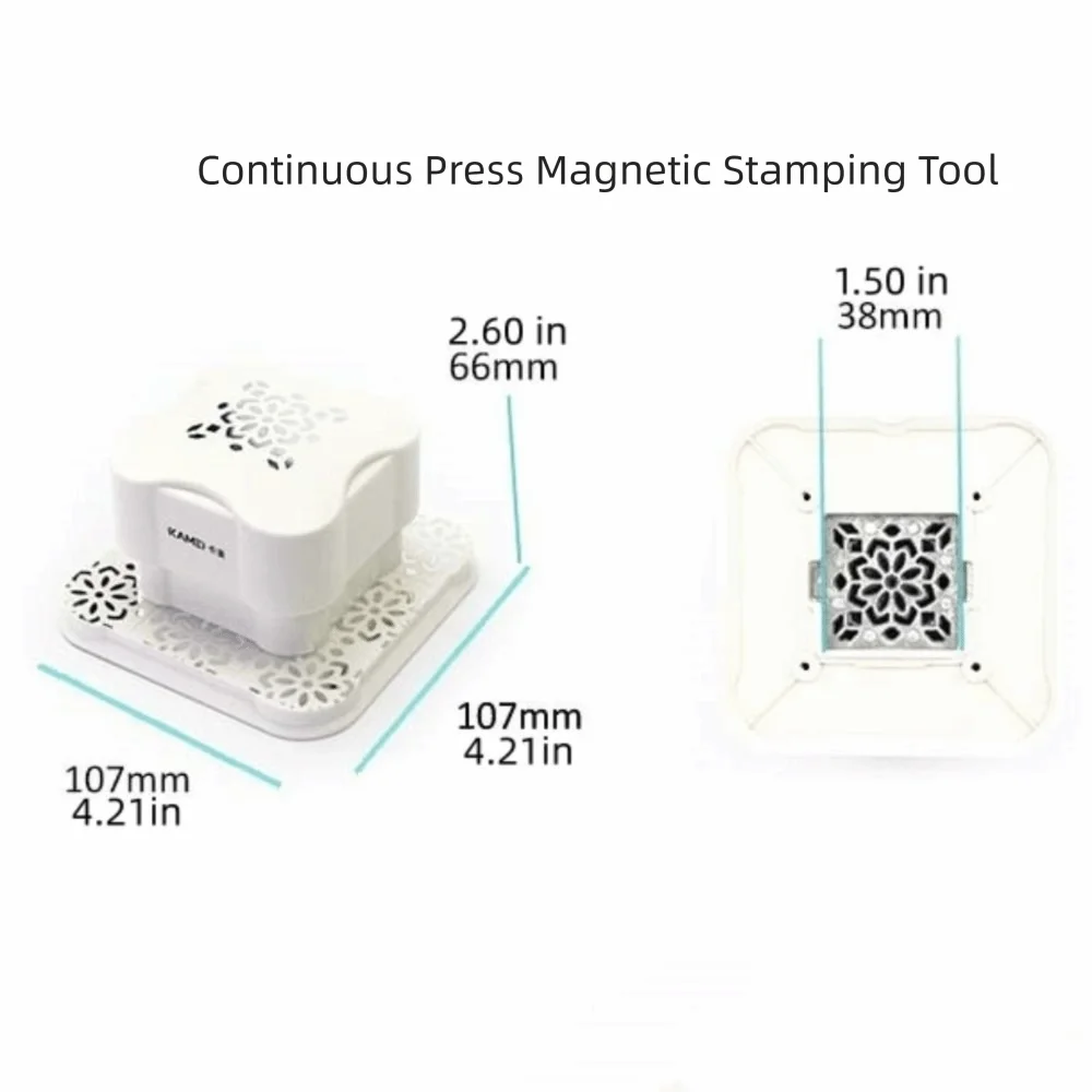 Magnetic Paper Hole Punch Handmade Crafts Tool Embossing Device Labor-Saving Punching Machine Paper Cutter Card Making Oasis Select