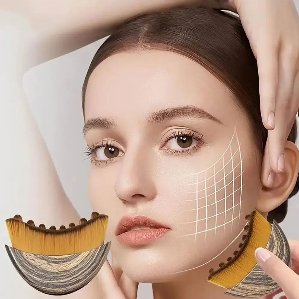 Lymphatic Contour Facial Scraping Brush Set for Women Reduce Puffiness Relief Fatigue Face Chin Skin Sculpting Tool Oasis Select