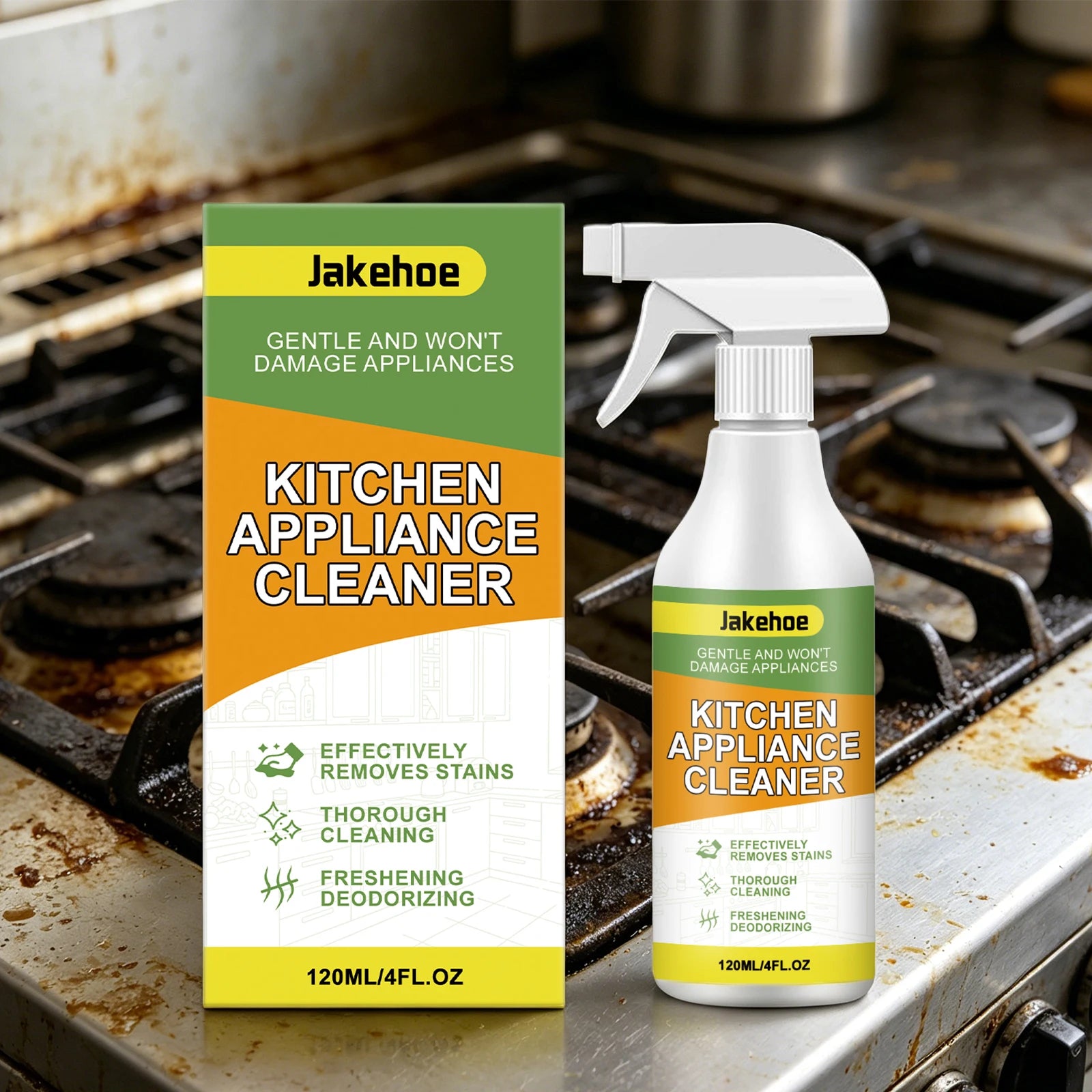 Kitchen Appliance Cleaner Spray Grease & Stain Remover for Stove/Oven/Microwave Cleaning, Deodorizing & Refreshing Spray Oasis Select