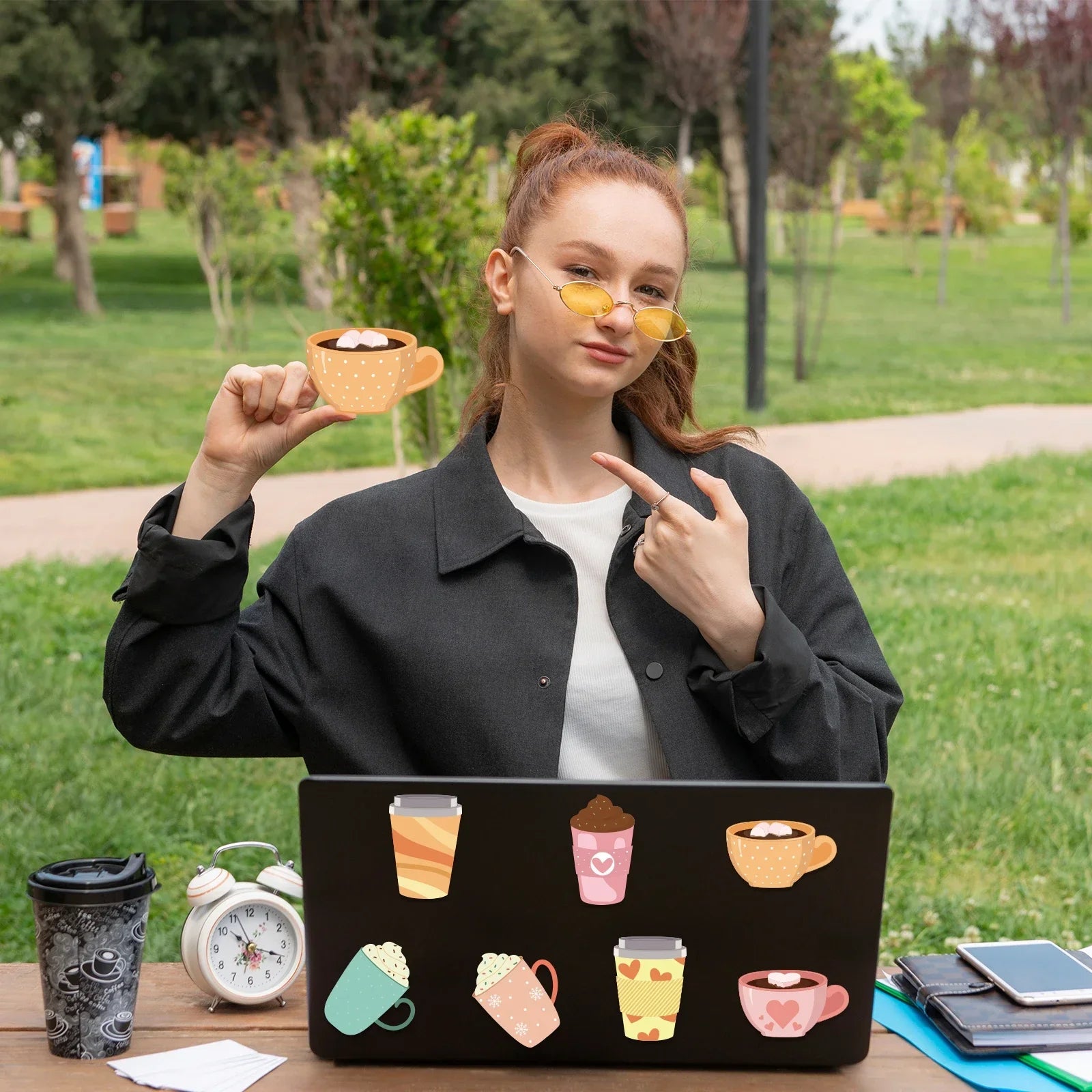 24 Pack Coffee Cup Sticky Notes -Cute Self Sticky Notepads Self-Stick Memo Pads Sticky Note Pads For Coffee Lover Office School Oasis Select